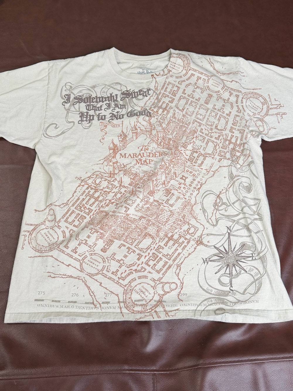 Graphic Harry Potter Map T-Shirt - Cream